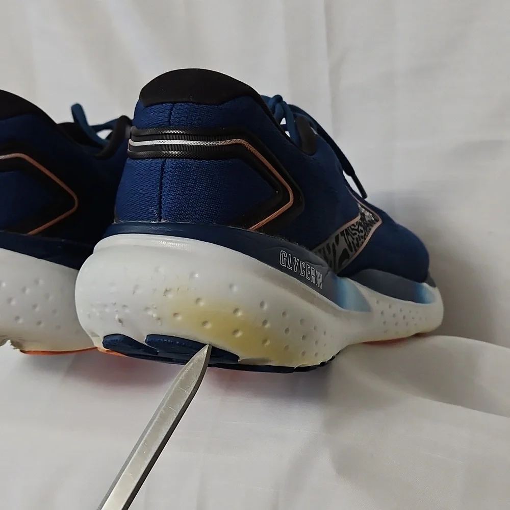 Brooks Glycerin 21 Mens Size 12 Blue Athletic Running Shoes 1104191D474 - Picture 7 of 12